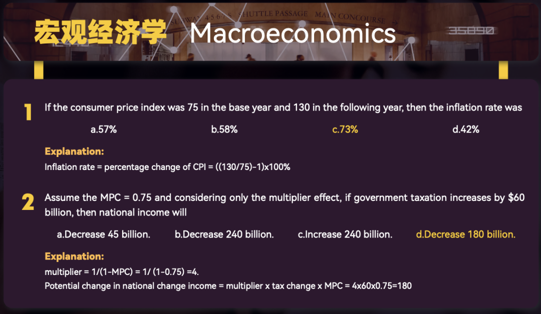 经济学竞赛证书等级与例题难度